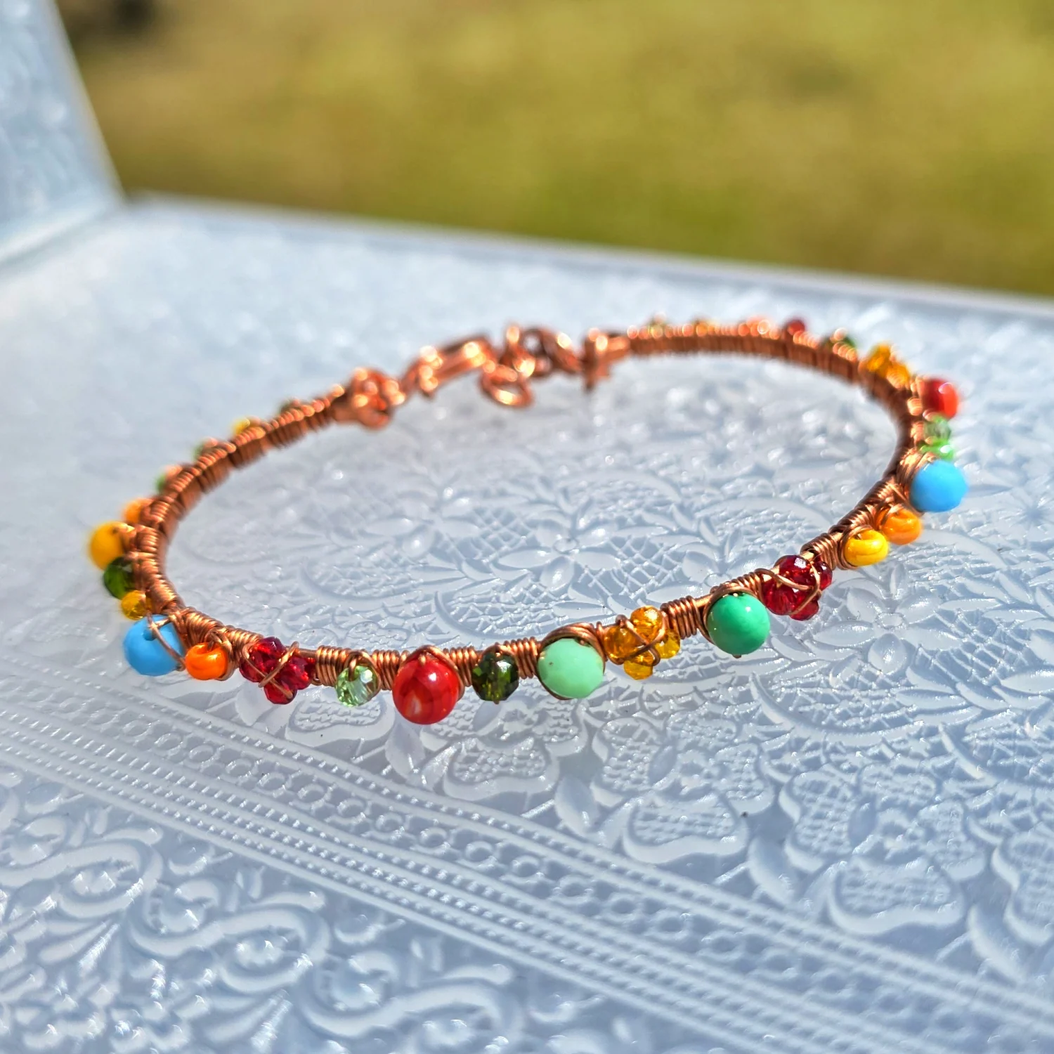 Miedziana bransoletka - My Precious - summer Colors 