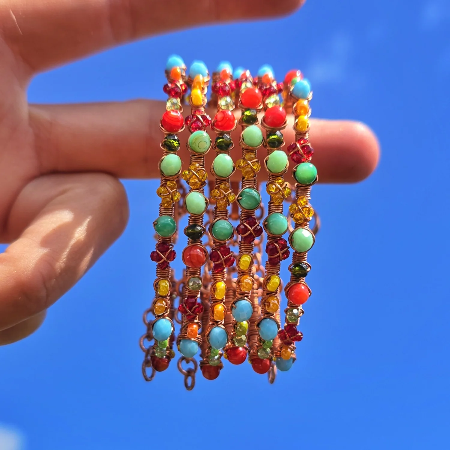 Miedziana bransoletka - My Precious - summer Colors 